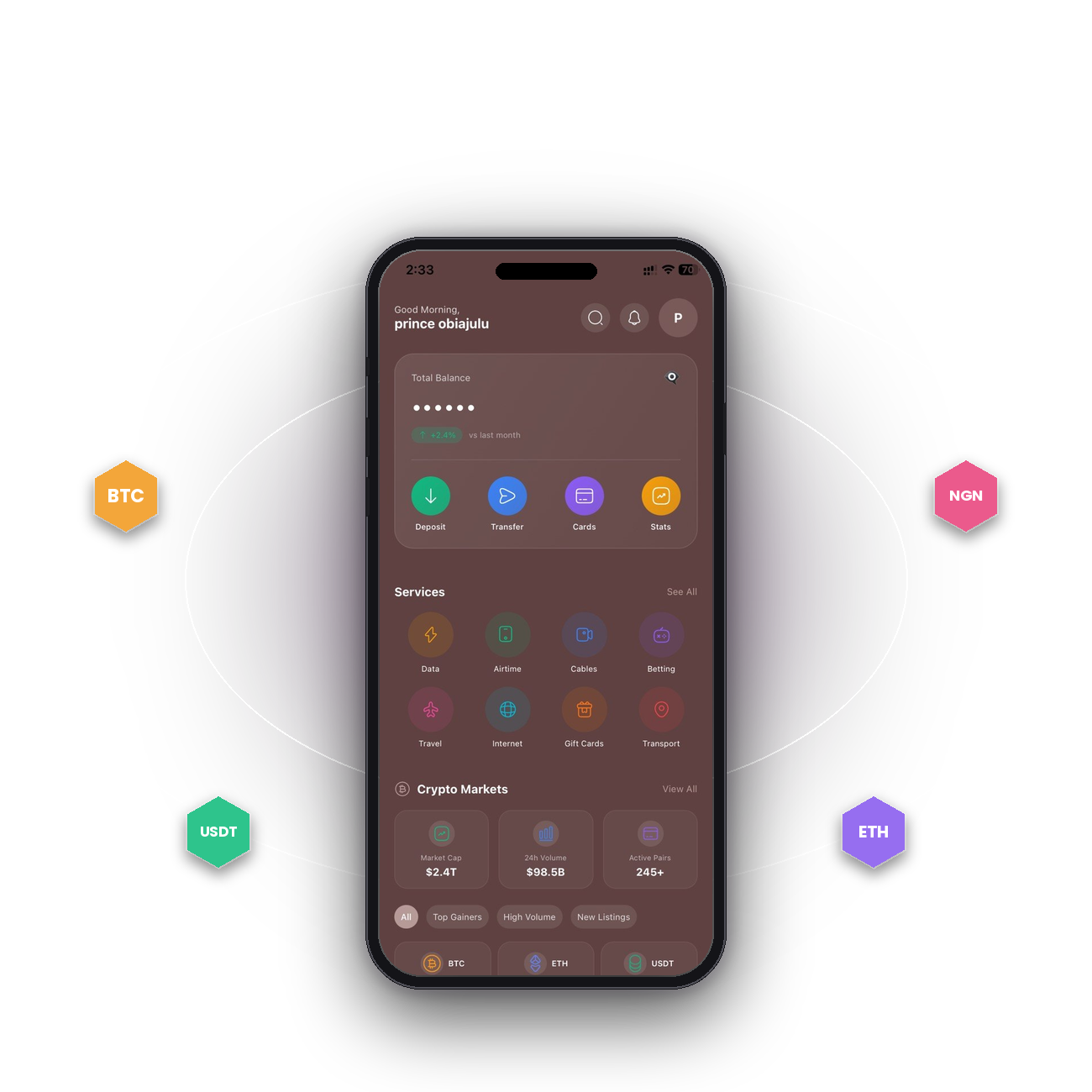 DevPoint mobile banking and crypto application